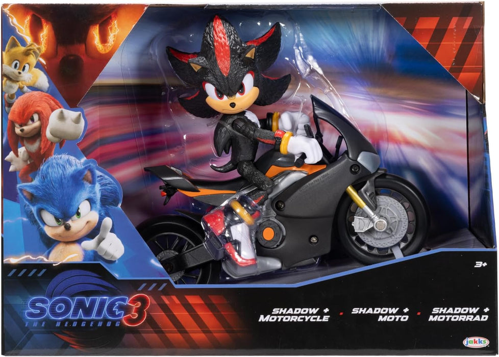 Sonic 3 Movie - 5 inch figuur w/voertuig (motorfiets