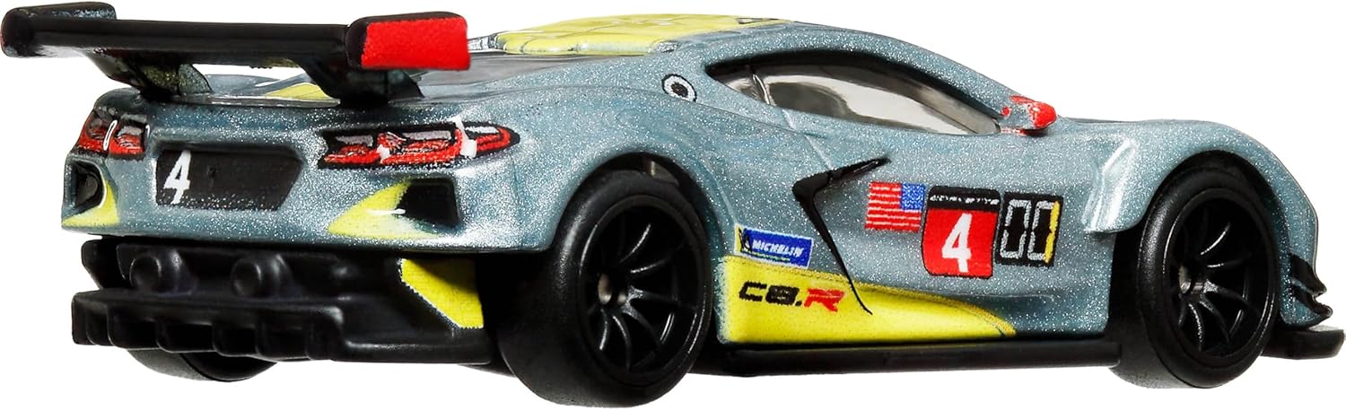 Hot Wheels Premium Car Culture Collectible Toy Car, 1:64 Scale Die-Cast Corvette C8 R, Race Day Vehicle with Real Riders Tires