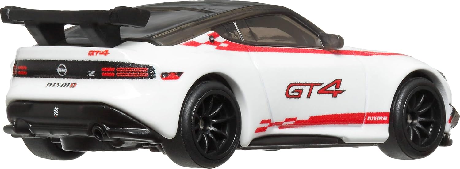 Hot Wheels Premium Car Culture Collectible Toy Car, 1:64 Scale Die-Cast Nissan Z GT 4, Race Day Vehicle with Real Riders Tires