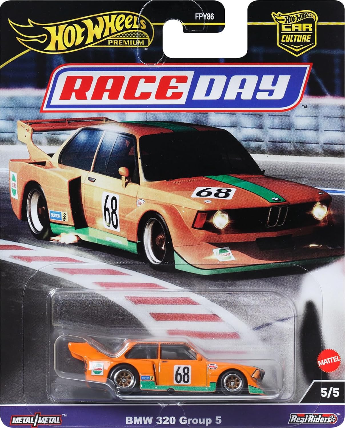 Hot Wheels Premium BMW 320 GP5, Car Culture Circuit Legends Vehicles for Kids 3 Years Old & Up and Adult fans and Collectors, Premium Collection of Car Culture 1:64 Scale Vehicles, HRV94