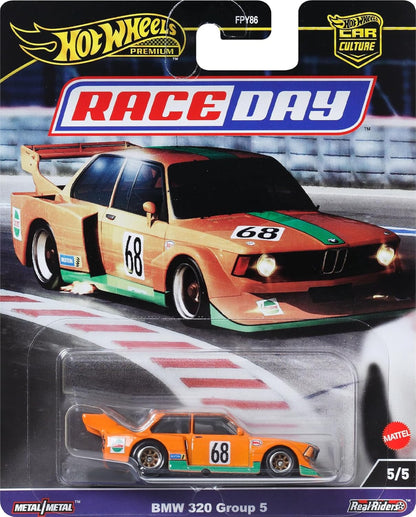 Hot Wheels Premium BMW 320 GP5, Car Culture Circuit Legends Vehicles for Kids 3 Years Old & Up and Adult fans and Collectors, Premium Collection of Car Culture 1:64 Scale Vehicles, HRV94