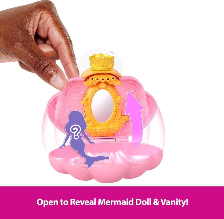 Mattel Disney Princess Mermaid Bath Surprise Small Dolls & Accessories in Shell Playsets with Slides, Inspired by Disney Movies
