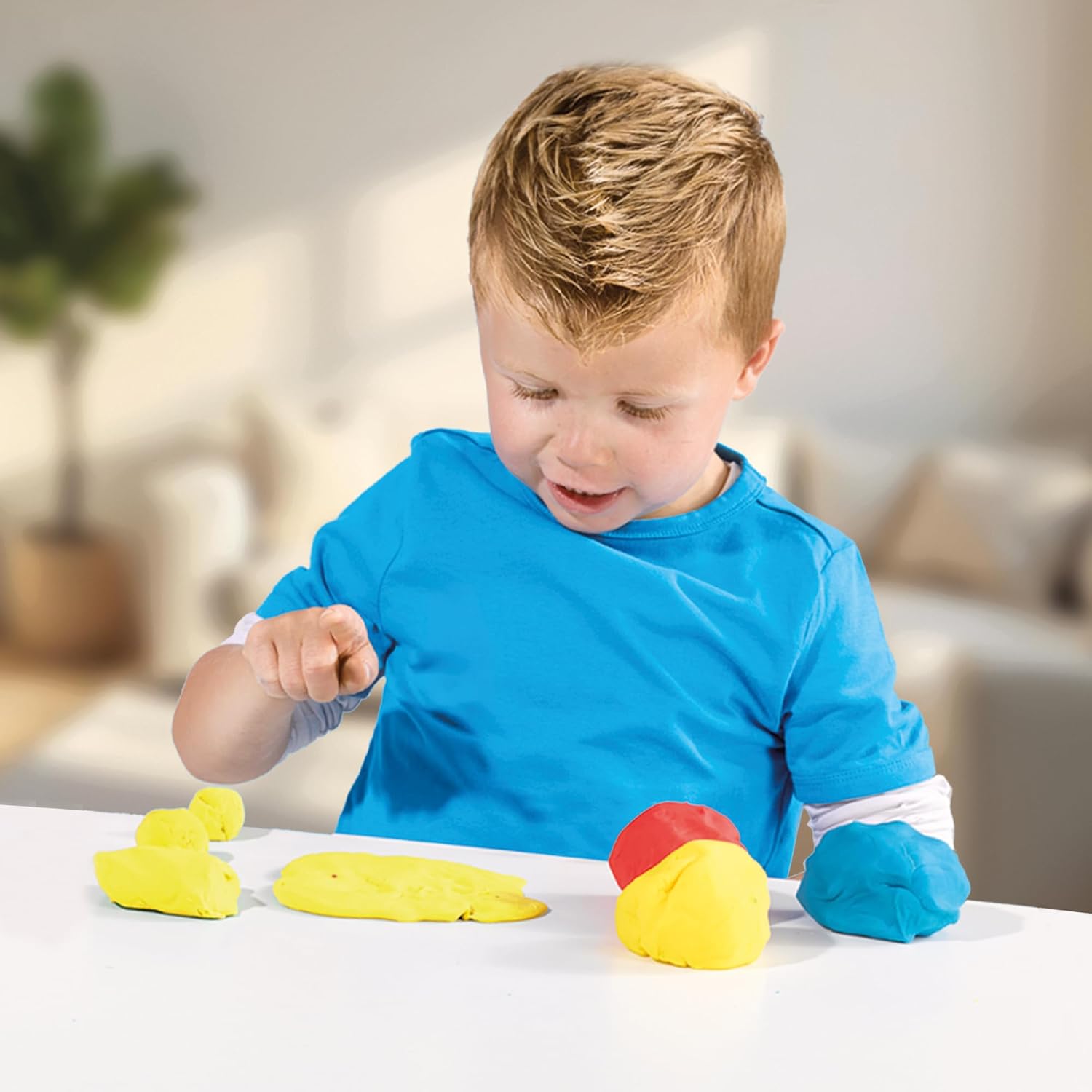 SES Creative 00503 Dino Clay Mega Set - Create Dinosaur Figures with 7 Moulds and 7 Colours of Washable Clay - Gluten-Free and Vegan-Friendly - Perfect for Creative Play for Kids Aged 2+