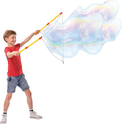 SES Creative 02323 Mega Bubbles with XXL Wands - Create Extra-Large Bubbles with Handy Tool - Includes Bubble Solution