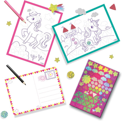 SES Creative 02401 Activity Bag - Make Bracelets - Colouring - Stickering - Crafting on The Go - Decorate Your Own Bag