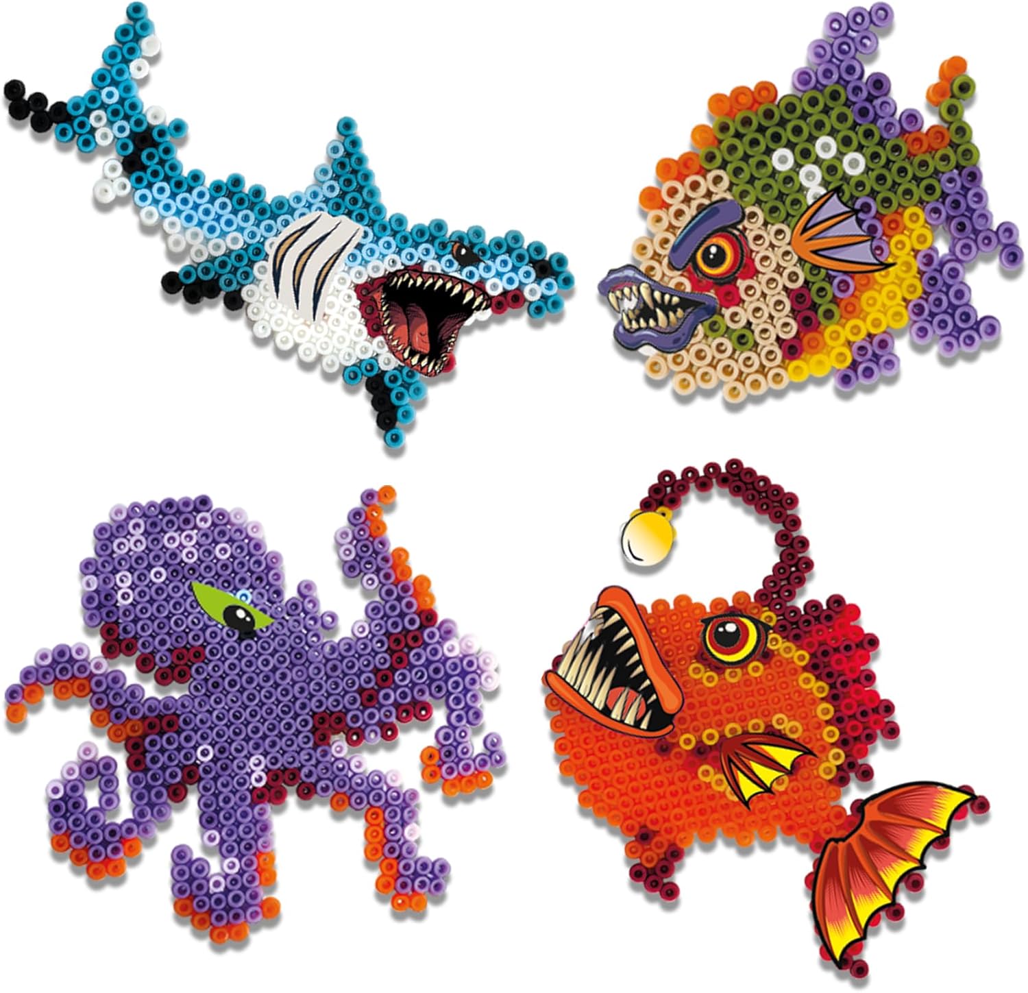 SES Creative 06209 Beedz Cool Sea Creatures - Crafting - Ironing Beads - Includes Beads and Pegboard