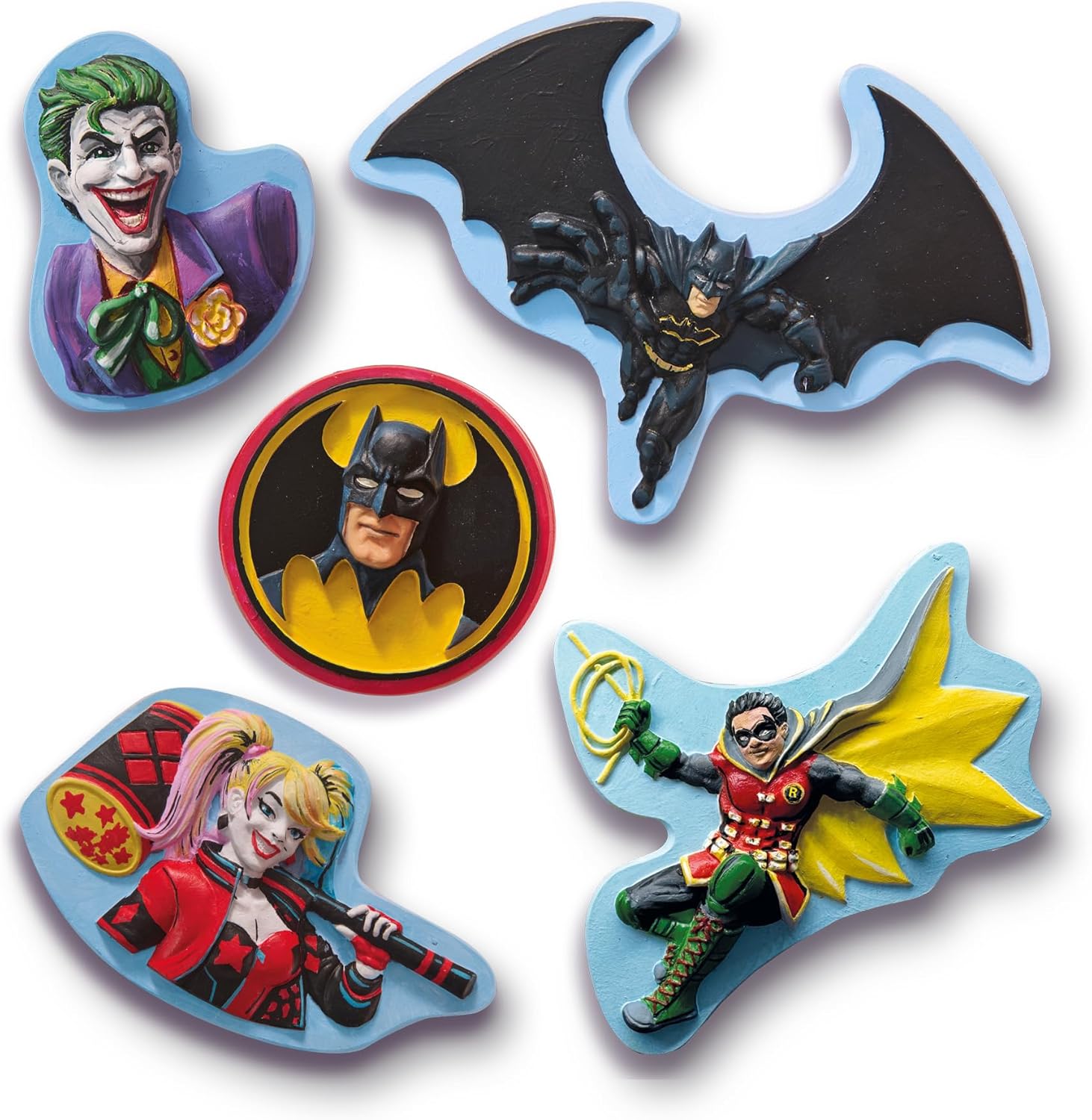 SES Creative 09364 DC Batman Figures Plaster Casting and Painting - Includes Plaster of Paris and Paint - Make Your Own Batman Figures - Painting kit