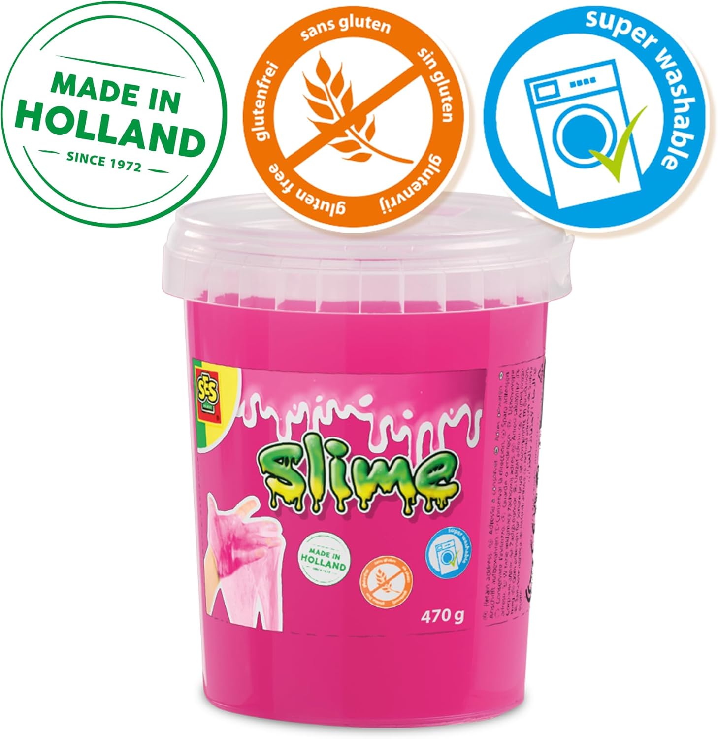 SES Creative 15032 Slime-Neon Roze 470gr