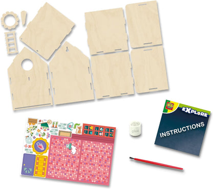 SES Creative 25209 Build Your Own Birdhouse - Craft and Decorate Your Birdhouse - Craft Kit