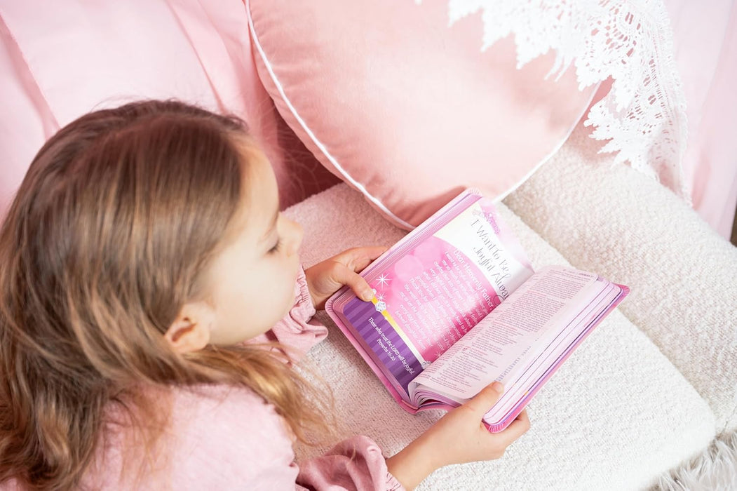 My Beautiful Princess Bible NLT (Leatherlike, Pink Sparkles)
