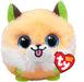 Ty Beanie Balls Sherbet el Volpino con los Ojos Azules Brillantes, Animales de Peluche Suaves y Redondos para coleccionar 8 cm T425402