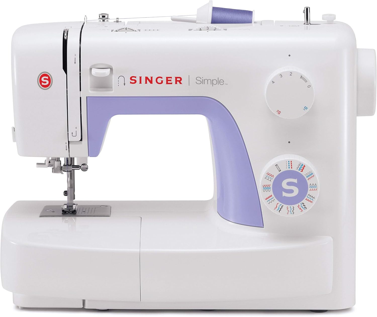 Singer Simple 3232 naaimachine, kunststof, paars, 45 x 22 x 35 cm