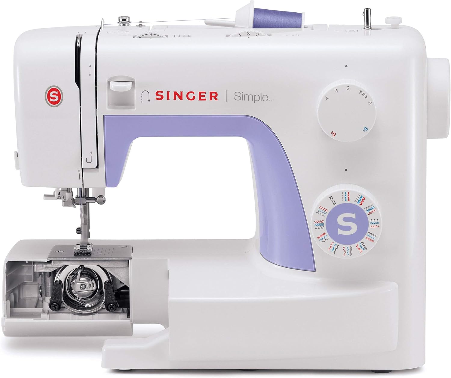 Singer Simple 3232 naaimachine, kunststof, paars, 45 x 22 x 35 cm