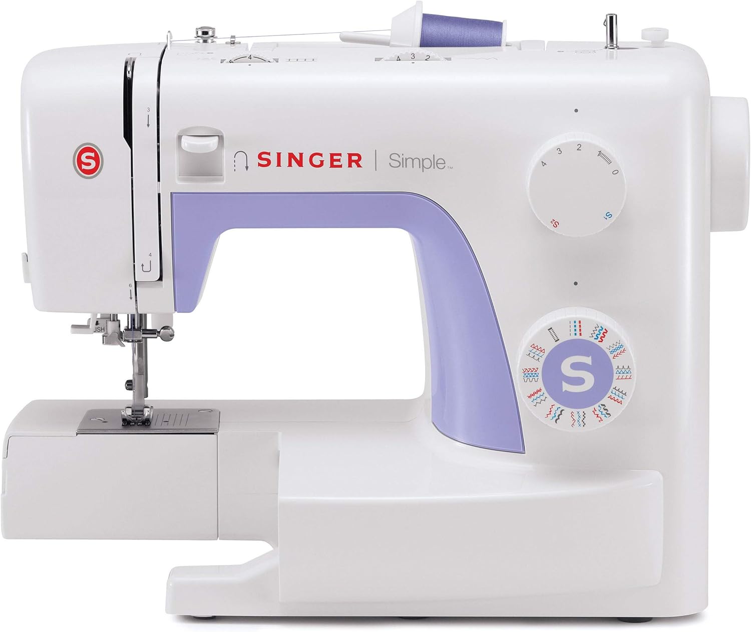 Singer Simple 3232 naaimachine, kunststof, paars, 45 x 22 x 35 cm