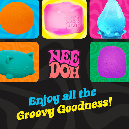 Schylling NeeDoh Niceberg - Sensory Squeeze Toy - Super Solid Squish - 7,6 cm Cube - Kleur kan variëren (Pack van 1