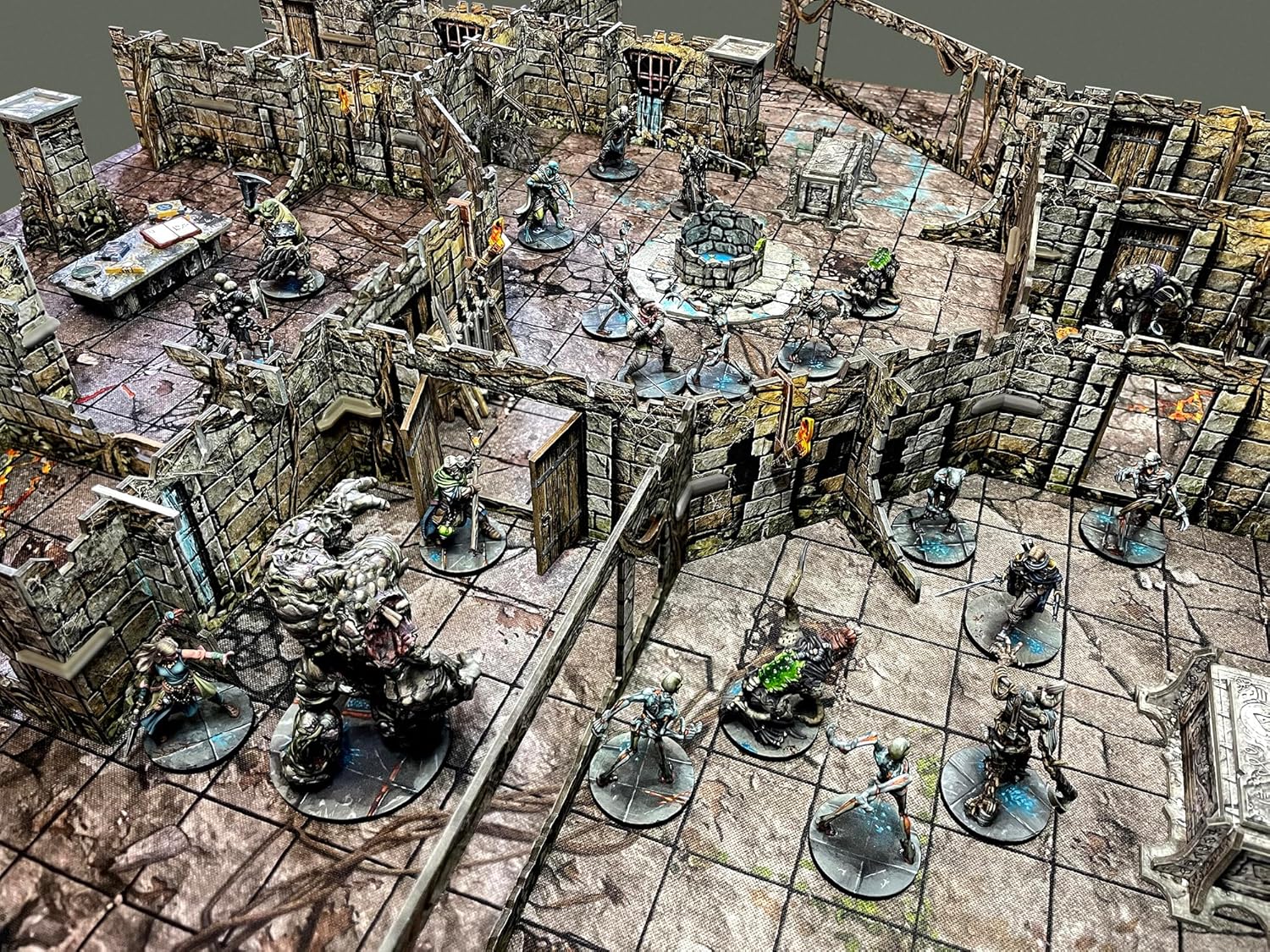 Fantasy Dungeon Terrain Vaults of Enveron Core Set - Battle Systems Terrain Immersive Scenery for D&D DND Maladum Pathfinder RPGs Full Color Heavy Duty Cardstock Printed Both Sides