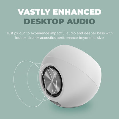 CREATIVE Pebble Pro Minimalist 2.0 USB-C Computer Speakers with Bluetooth 5.3 and Customizable RGB Lighting, Clear Dialog and BassFlex Tech, USB Audio, Headset Port, for PC and Mac