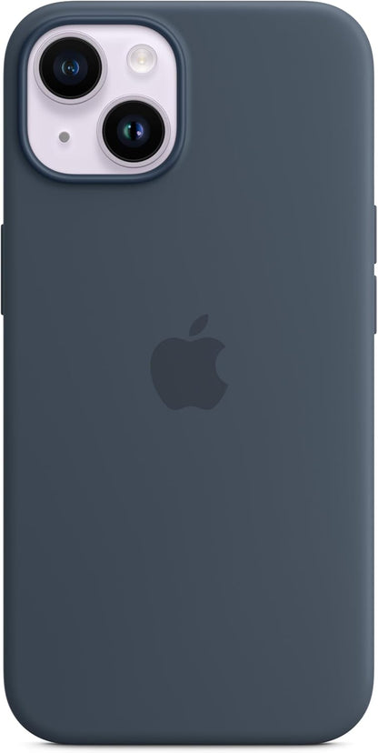 Apple - Back Cover For Mobile Phone - Magsafe Compatibility - Silicone - Storm Blue - For Iphone 14