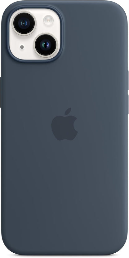 Apple - Back Cover For Mobile Phone - Magsafe Compatibility - Silicone - Storm Blue - For Iphone 14