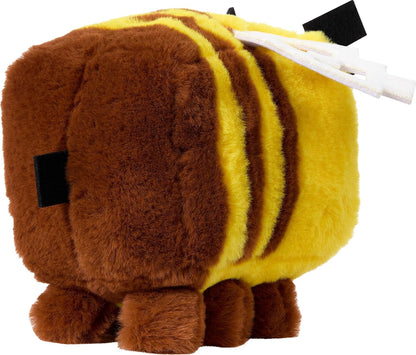 Mattel Minecraft pluche speelgoed, Bee zachte pop geïnspireerd door een Minecraft filmkarakter, 8 inch verzamelobject
