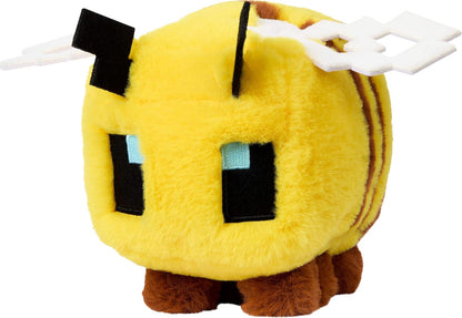 Mattel Minecraft pluche speelgoed, Bee zachte pop geïnspireerd door een Minecraft filmkarakter, 8 inch verzamelobject