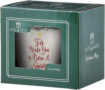 Creative Brands Faithworks - Christmas Collection Ceramic Coffee Mug/Cup, 12-Ounce, Born A Savior