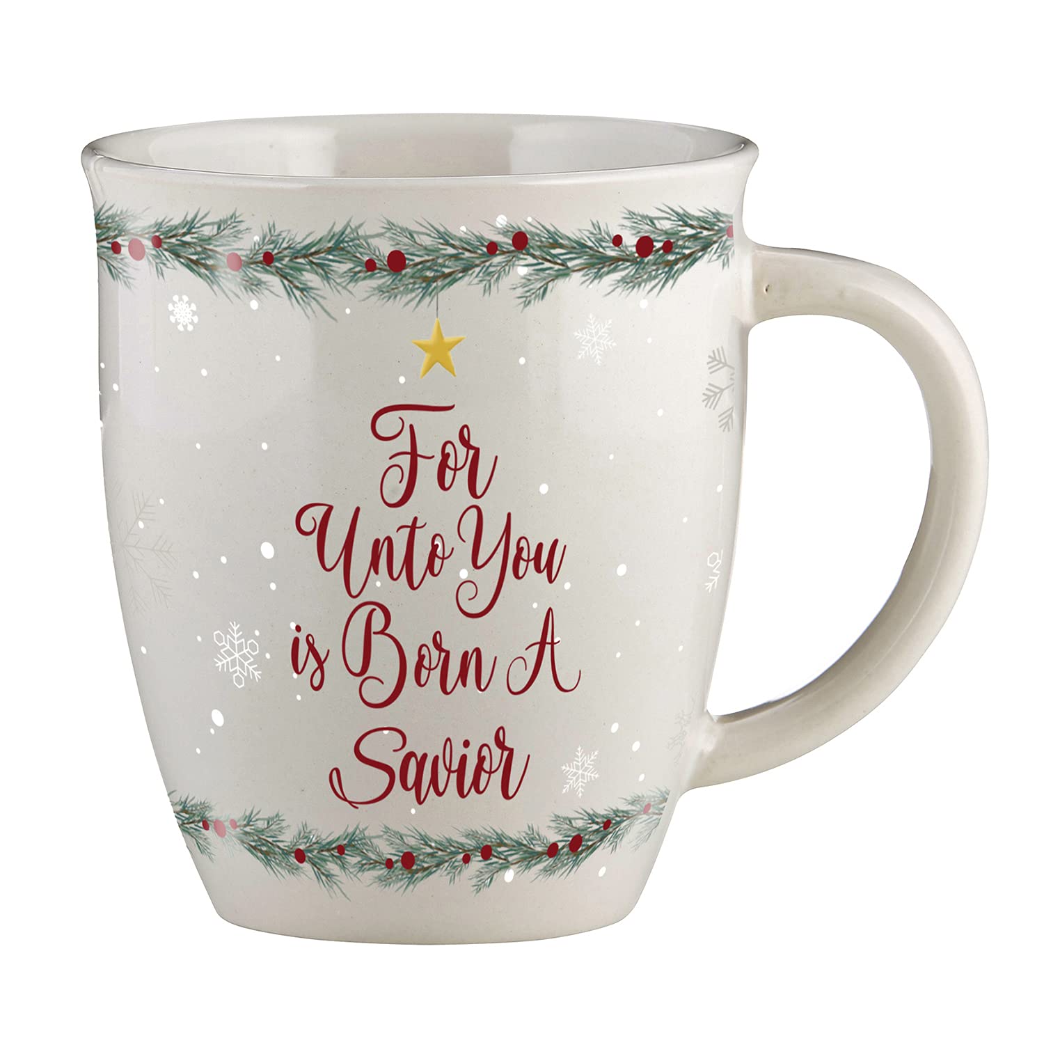 Creative Brands Faithworks - Christmas Collection Ceramic Coffee Mug/Cup, 12-Ounce, Born A Savior
