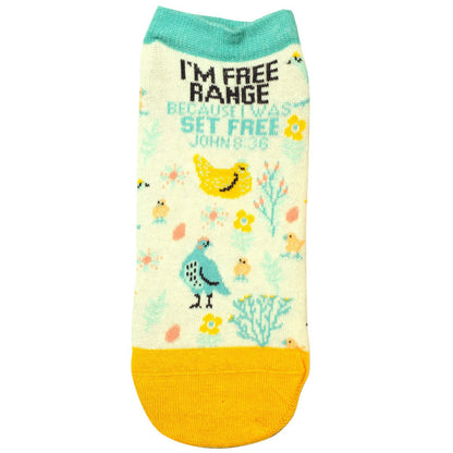 Kerusso Adult Ankle Socks - Free Range - Cream - One Size Fits Most, Cream, One size
