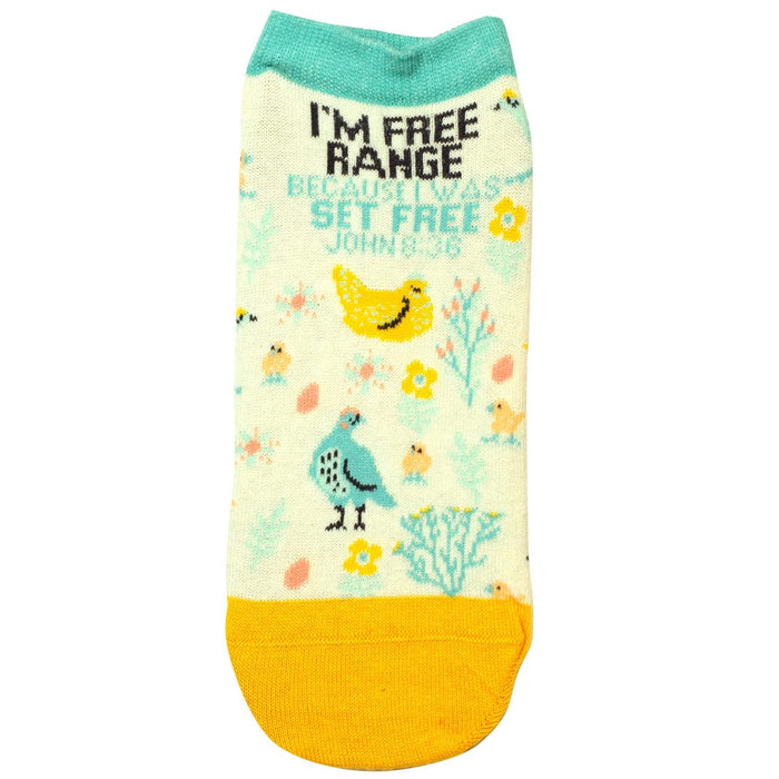 Kerusso Adult Ankle Socks - Free Range - Cream - One Size Fits Most, Cream, One size