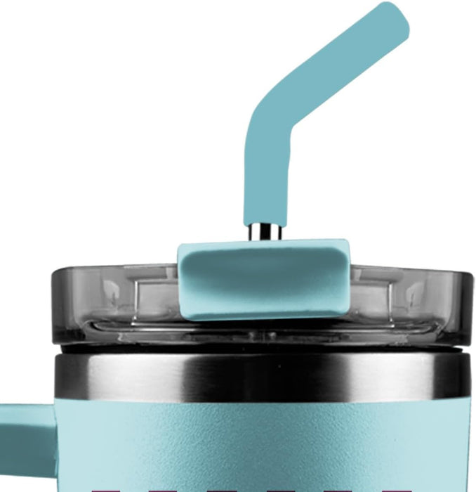 Kerusso Mama Strong Proverbs 31:25, Teal/Maroon 40 Ounce Stainless Steel Travel Tumbler with Lid