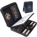 ENHANCE Collector's Edition RPG Organizer Case - DnD Binder with Built-in Character Sheet Holder and Erasable Scribe Panel, Dice Rolling Area, Removable Pen Pouch, Miniature Foam Tray (Dragon Blue