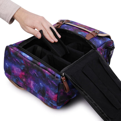 ENHANCE Full-Size Trading Card Storage Box Backpack for Playing Card Case - Card Binder Space, TCG Deck Box Storage, Playmat Holder - Compatible with Magic the Gathering, YuGiOh, DnD (Galaxy