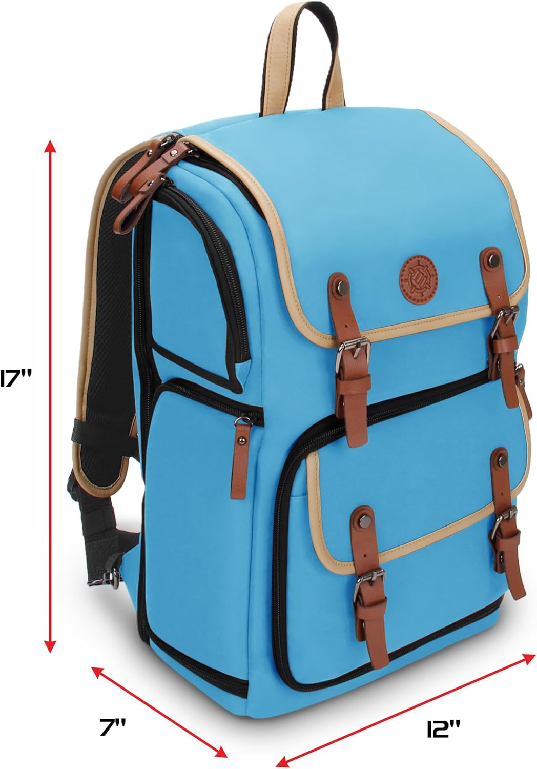 ENHANCE Designer Edition Trading Card Backpack - MTG Deck Bag Card Binder Space, TCG Deck Box Storage, Playmat Holder - Compatible with Magic the Gathering, Pokemon, Lorcana (Canvas Look - Blue