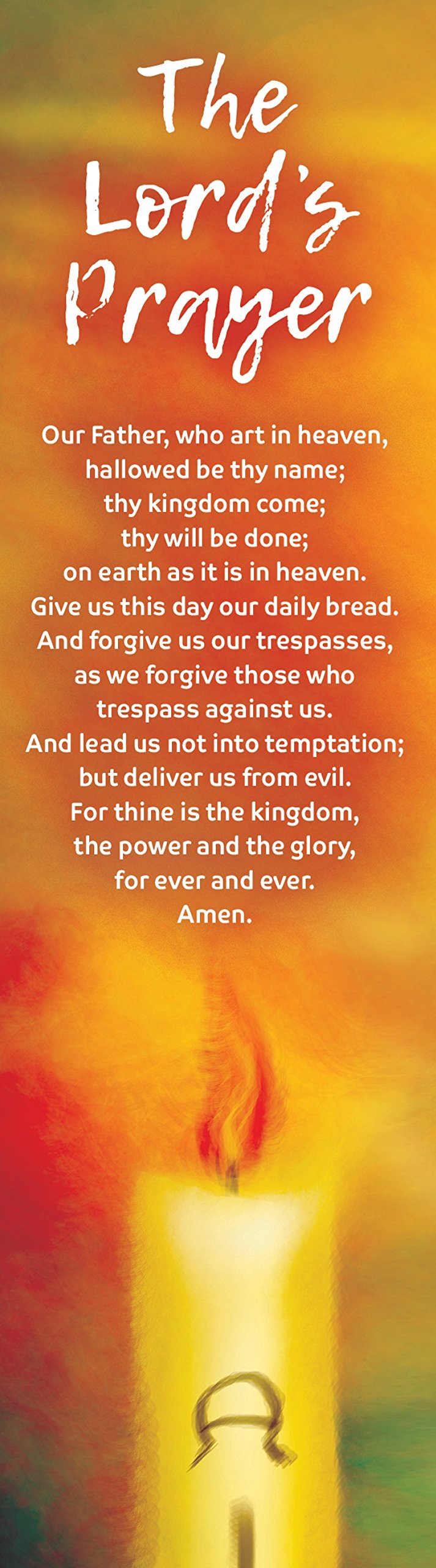 Kevin Mayhew - The Lord's Prayer Bookmark (Yellow or White Wax, 1 Piece