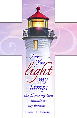 Bookmark Cross General -"for You Light My Lamp" - NASB - (Package of 25