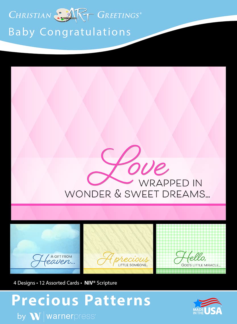 Precious Patterns - NIV Scripture Greeting Cards - Boxed - Baby Congratulations