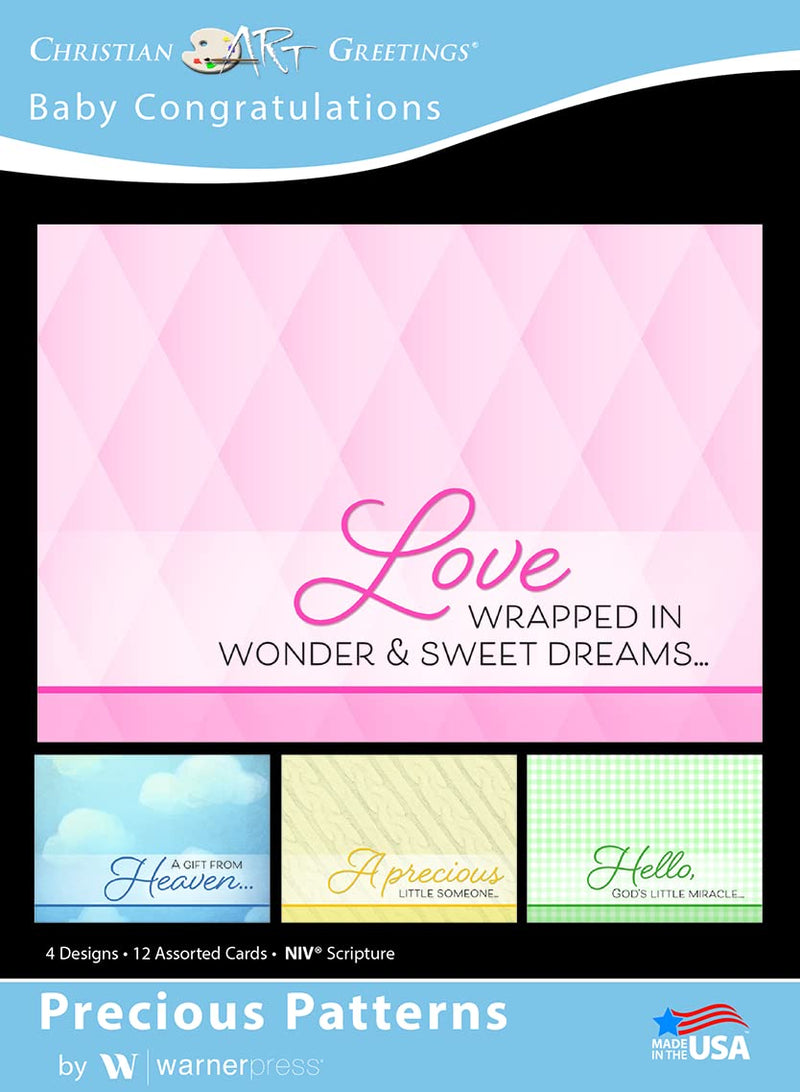 Precious Patterns - NIV Scripture Greeting Cards - Boxed - Baby Congratulations
