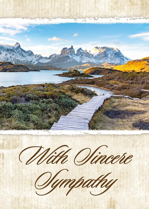 Boxed Greeting Cards - Christian Sympathy Cards with Envelopes - Peaceful Paths - NIV Scripture - Package of 12