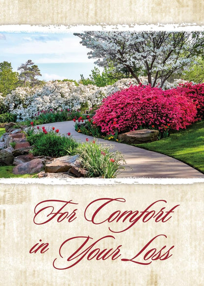 Boxed Greeting Cards - Christian Sympathy Cards with Envelopes - Peaceful Paths - NIV Scripture - Package of 12