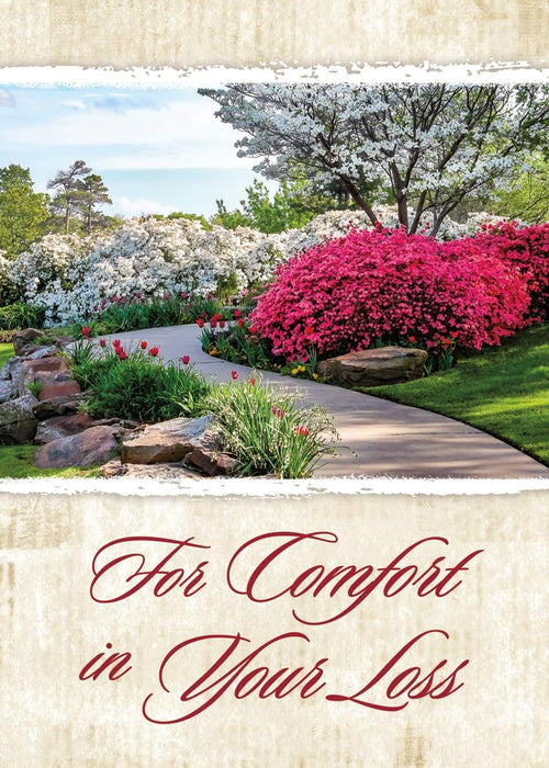 Boxed Greeting Cards - Christian Sympathy Cards with Envelopes - Peaceful Paths - NIV Scripture - Package of 12