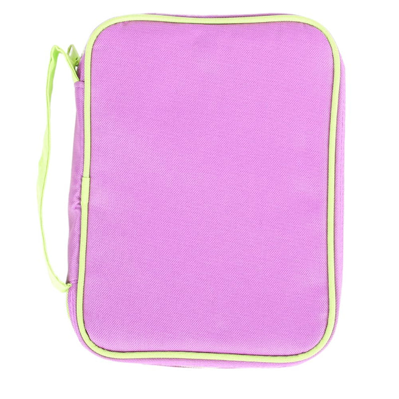Bible Cover Canvas Purple/ Lime Green, Large