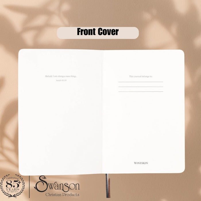 Swanson Christian Products - Grey - Wineskin Softbound Cover - Writing Journal - 8.3 x 5.8 Inches (A5 Size) - 196 Lined Pages