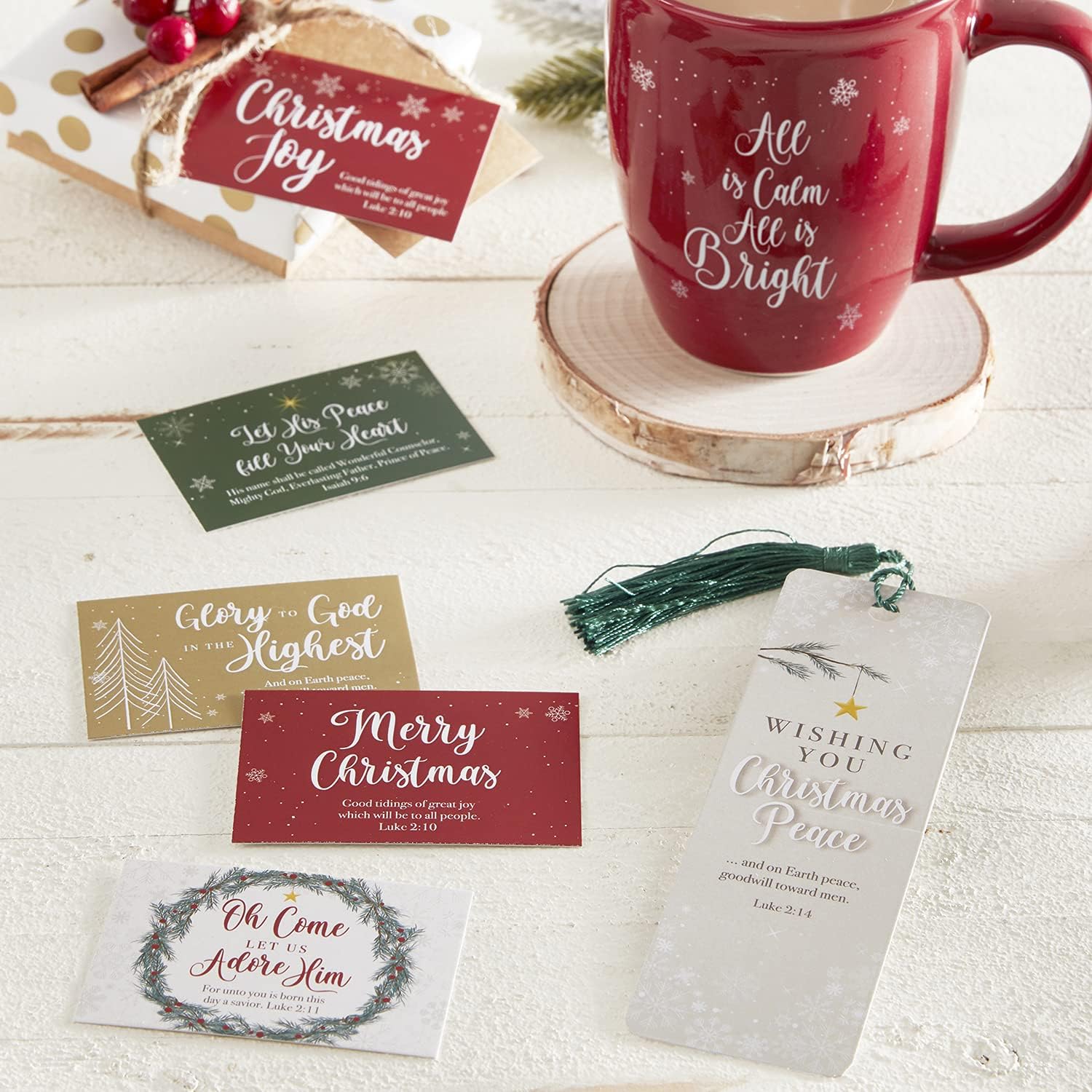 Faithworks Christmas Collection Ceramic Mug, 1 Count (Pack of 1), Red