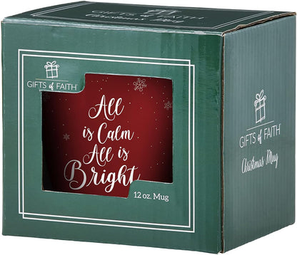 Faithworks Christmas Collection Ceramic Mug, 1 Count (Pack of 1), Red