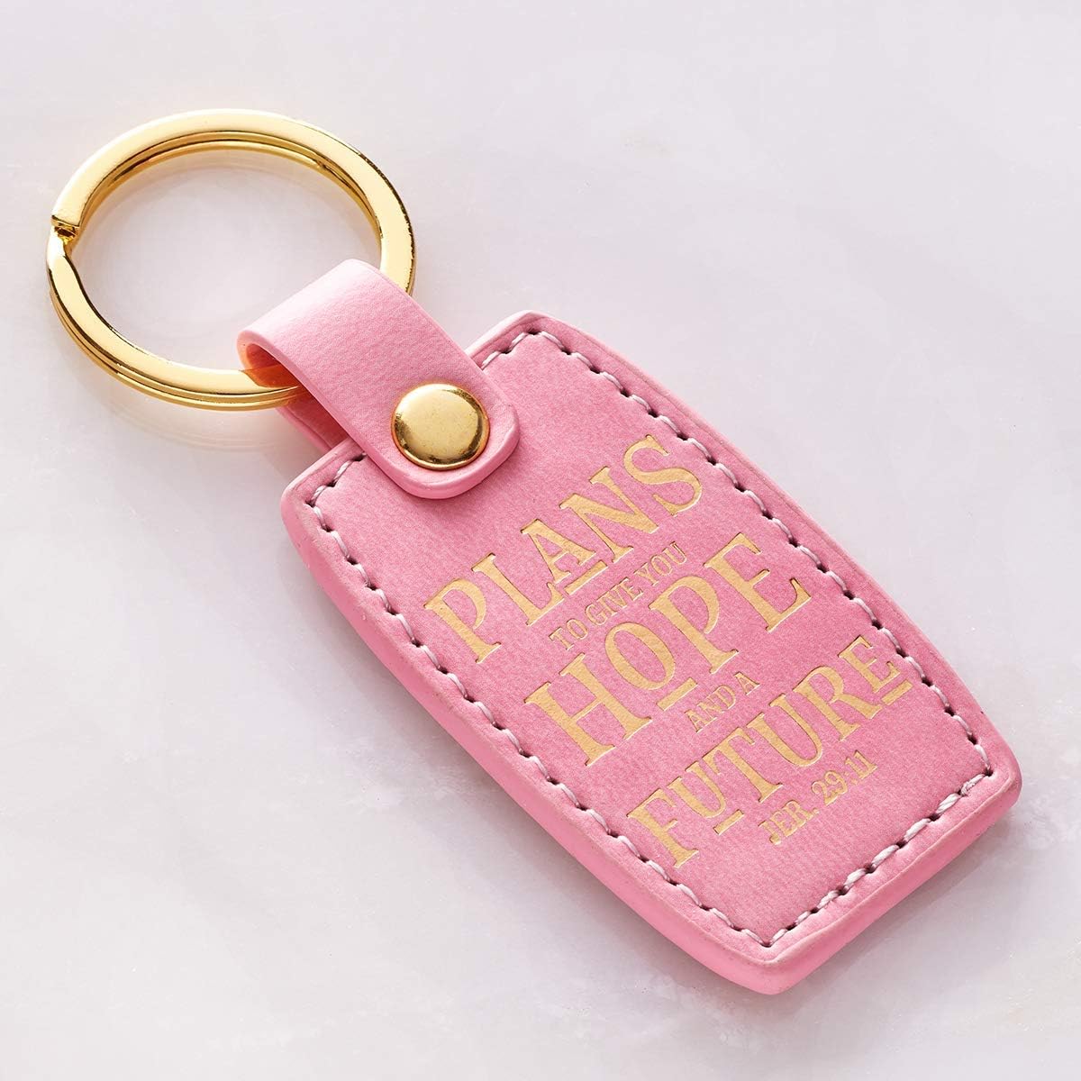 Hope and Future LuxLeather Keyring - Jeremiah 29:11