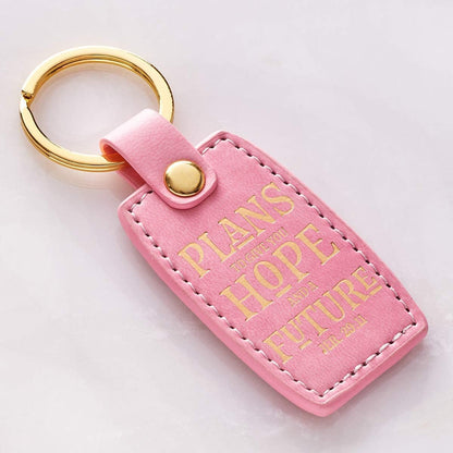 Hope and Future LuxLeather Keyring - Jeremiah 29:11