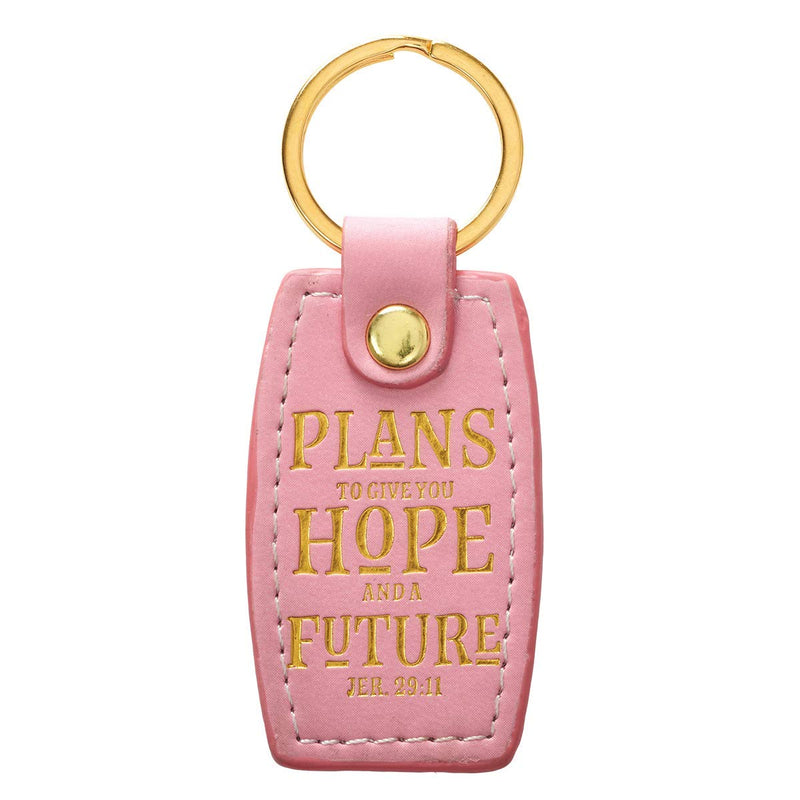 Hope and Future LuxLeather Keyring - Jeremiah 29:11