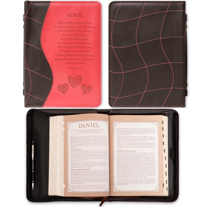 1 Corinthians 13 Pink Bible Case, Extra Large