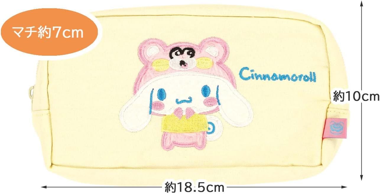 Skater ZPC1-A Cinnamoroll Federmäppchen, Kopfbedeckung, Sanrio, Cinnamoroll, 10 x 18,5 x 8 cm, Cinnamoroll, 縦10×横18.5×マチ8cm