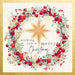 Christmas Star & Berry Wreath - Pack of five Charity Christmas cards (137 x 137mm) and envelopes.
